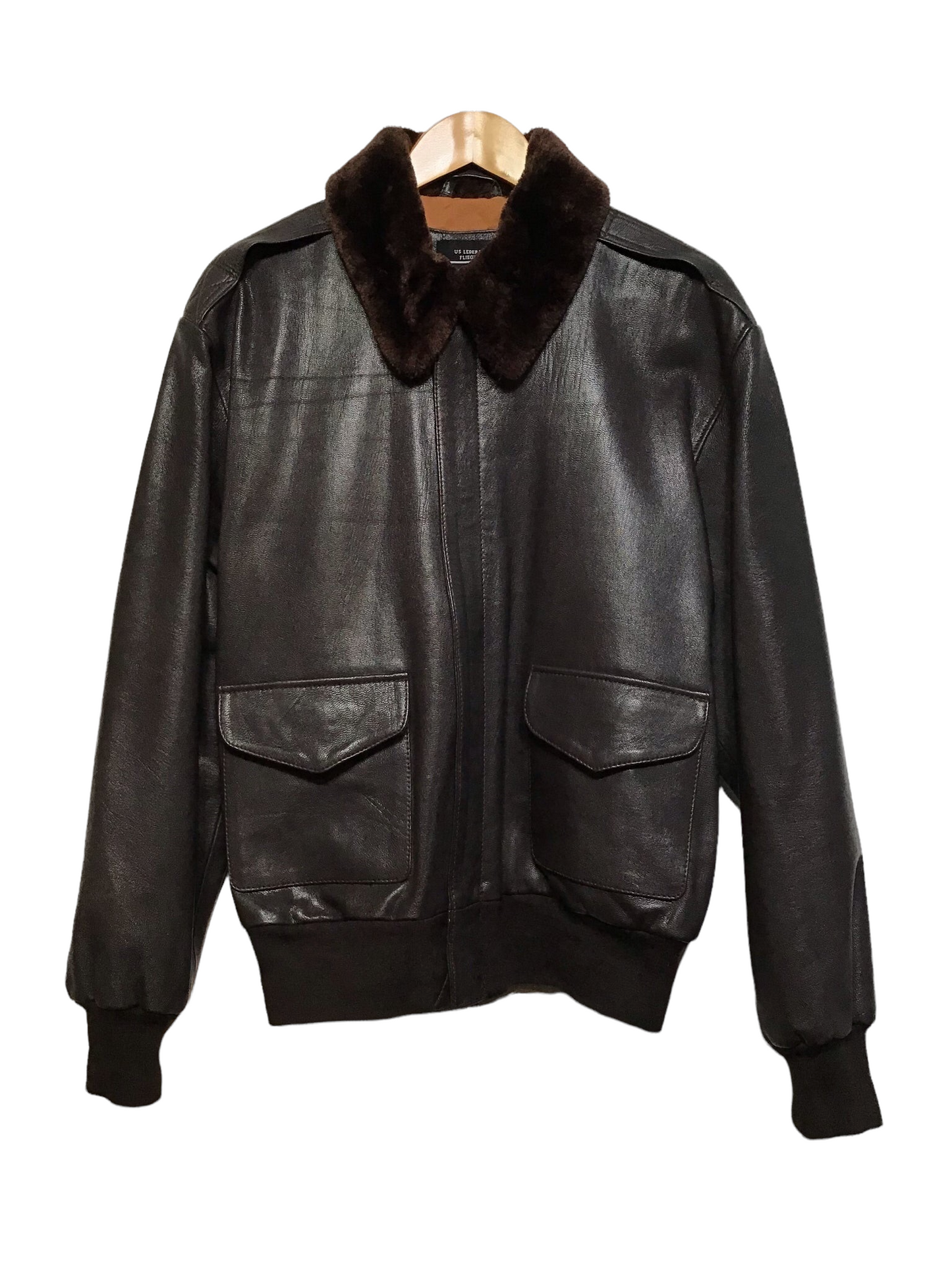 Brown Leather Jacket (Size L)