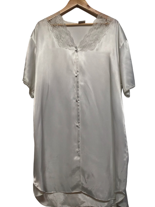 Lace Trim Women's Night Gown (Size XXL)