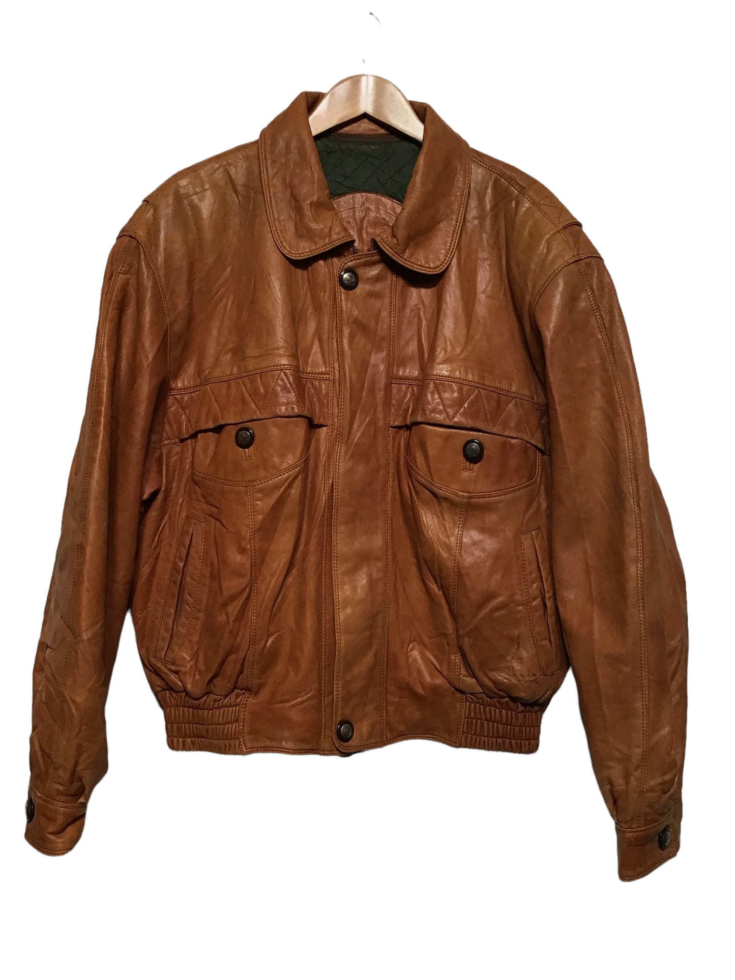 Italian Brown Leather Jacket (Size XL)
