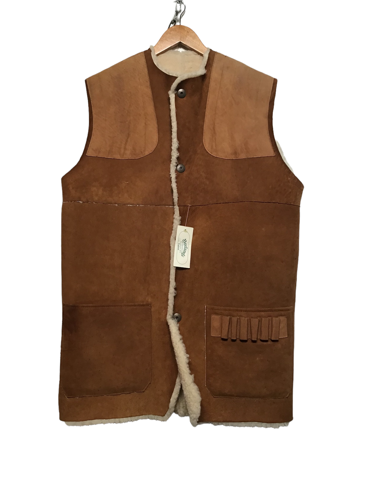 Brown Suede Long Gilet (Size XL)