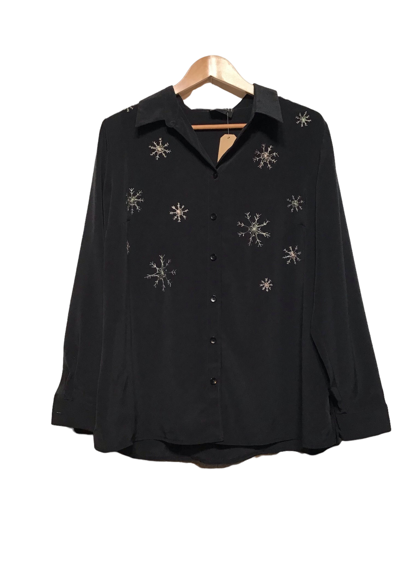 Snowflake Embroidered Blouse (Size L/XL)