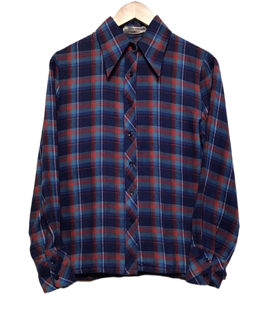 Women’s 70s Chequered Shirt (Size L)