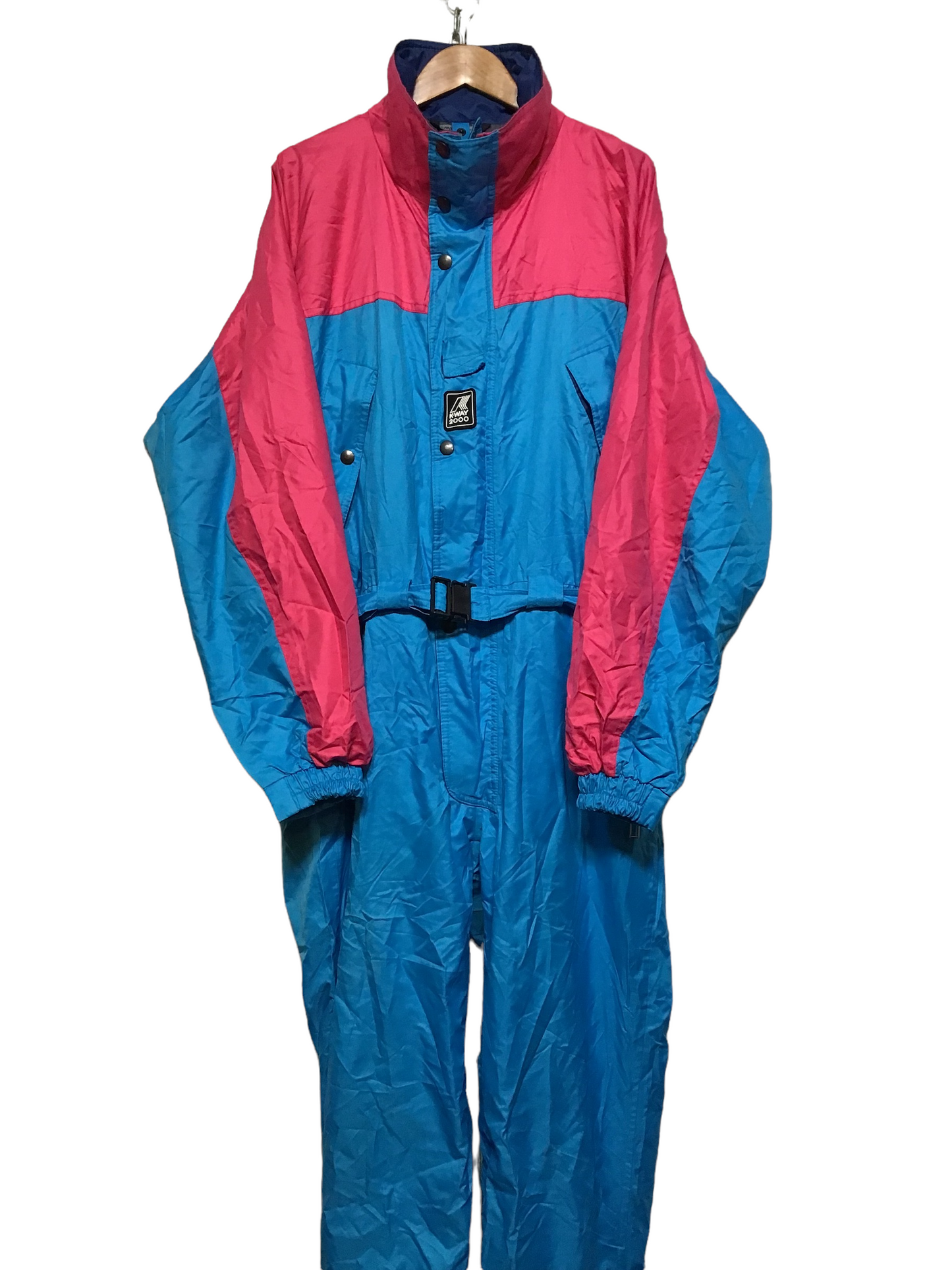 Pink And Blue K Way 2000 Ski Suit (Size XXL)