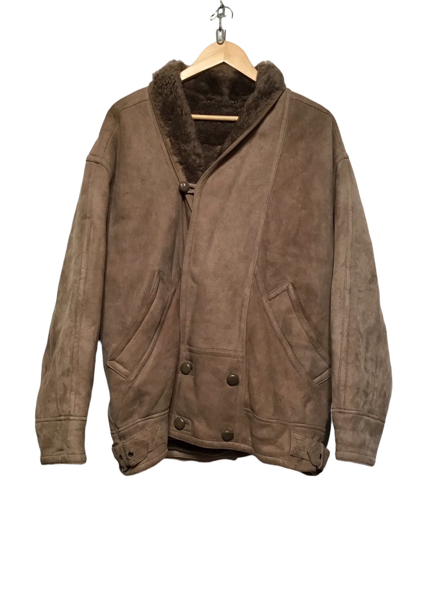 Suede And Shearling Jacket (Size M)