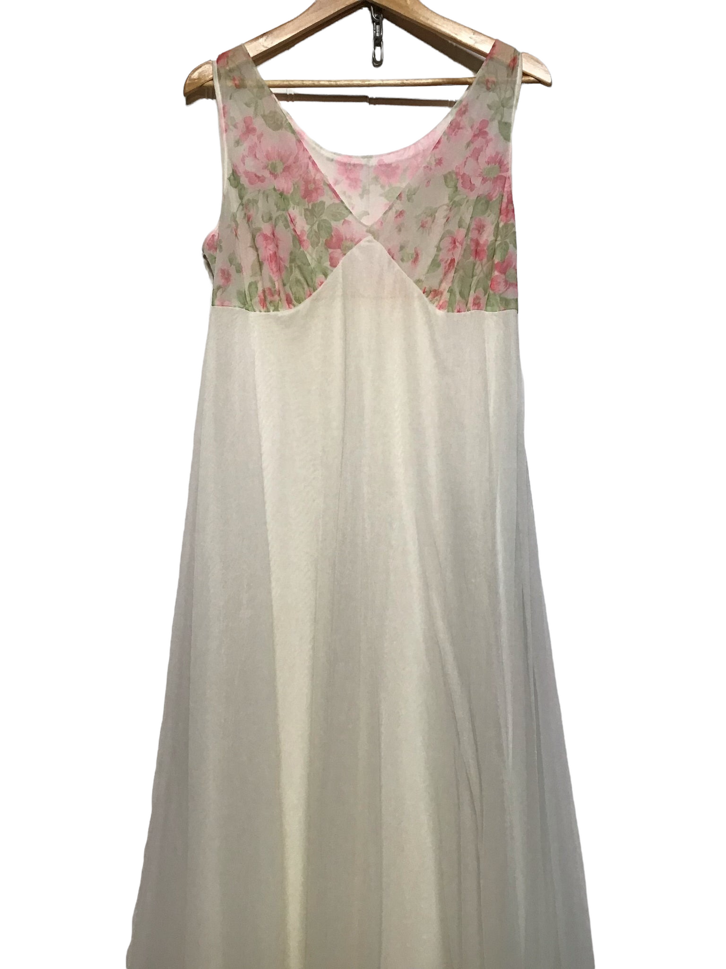 Rose Patterned Sheer Long Dress (Size XXL)