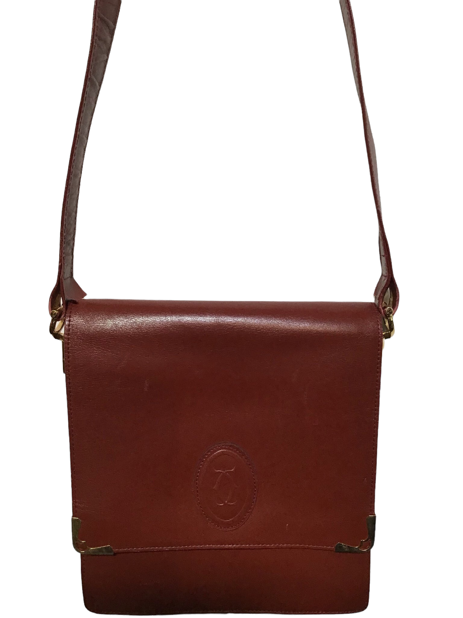 Cartier Leather Burgundy Satchel Bag – Loft 68 Vintage