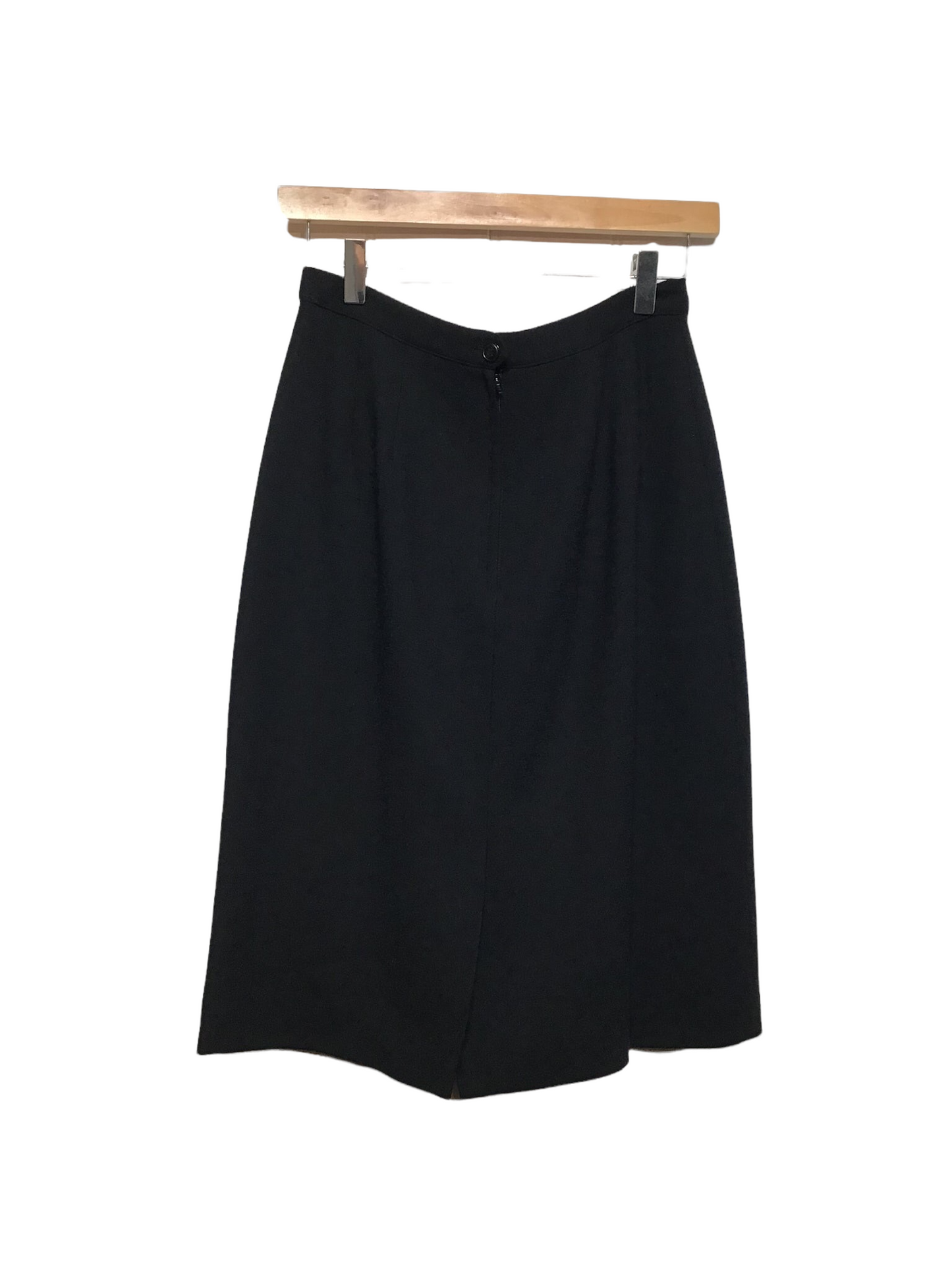 Black Wool Midi skirt (Size S)