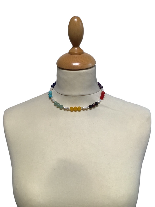 Multicoloured Crystal Necklace