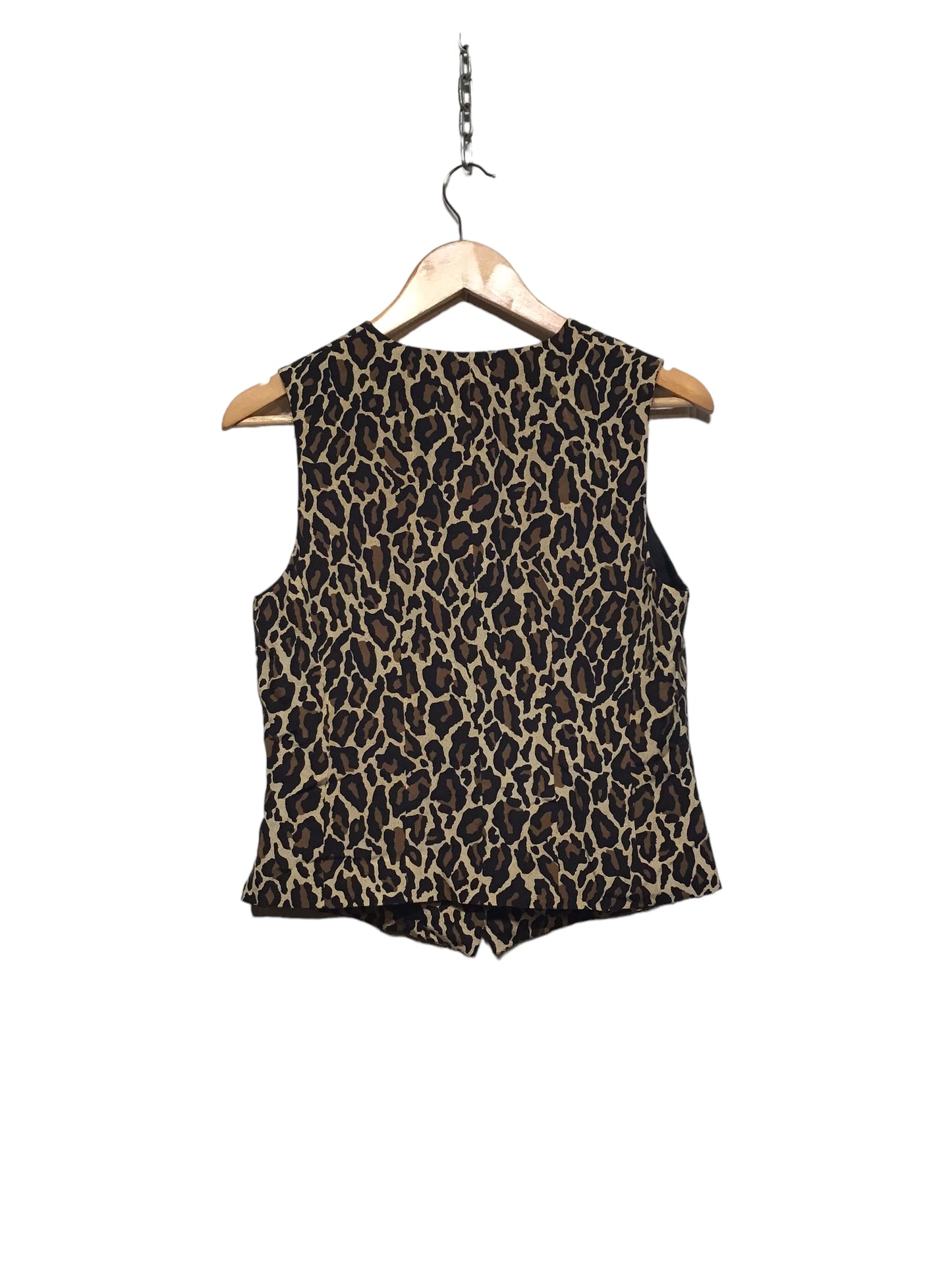 Leopard Print Waistcoat (Size L)
